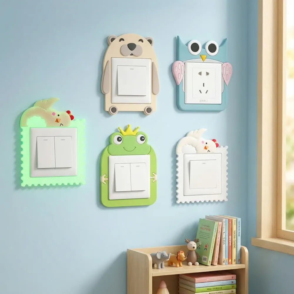 Cartoon power socket stickers – 4 pc
