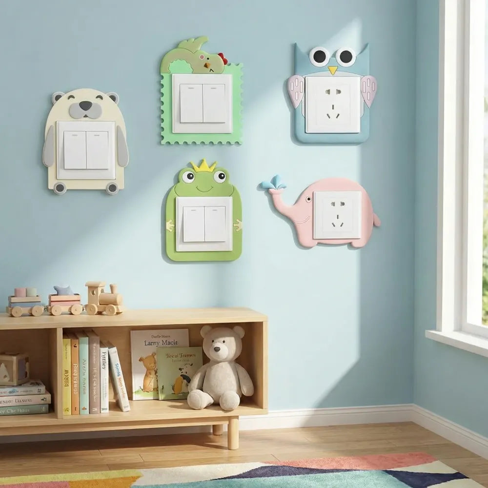 Cartoon power socket stickers – 4 pc
