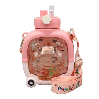 Cartoon straw water bottle