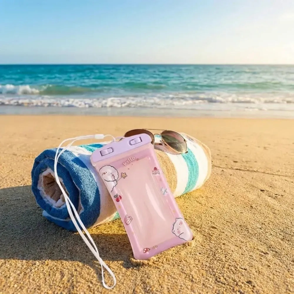 Cartoon waterproof phone pouch