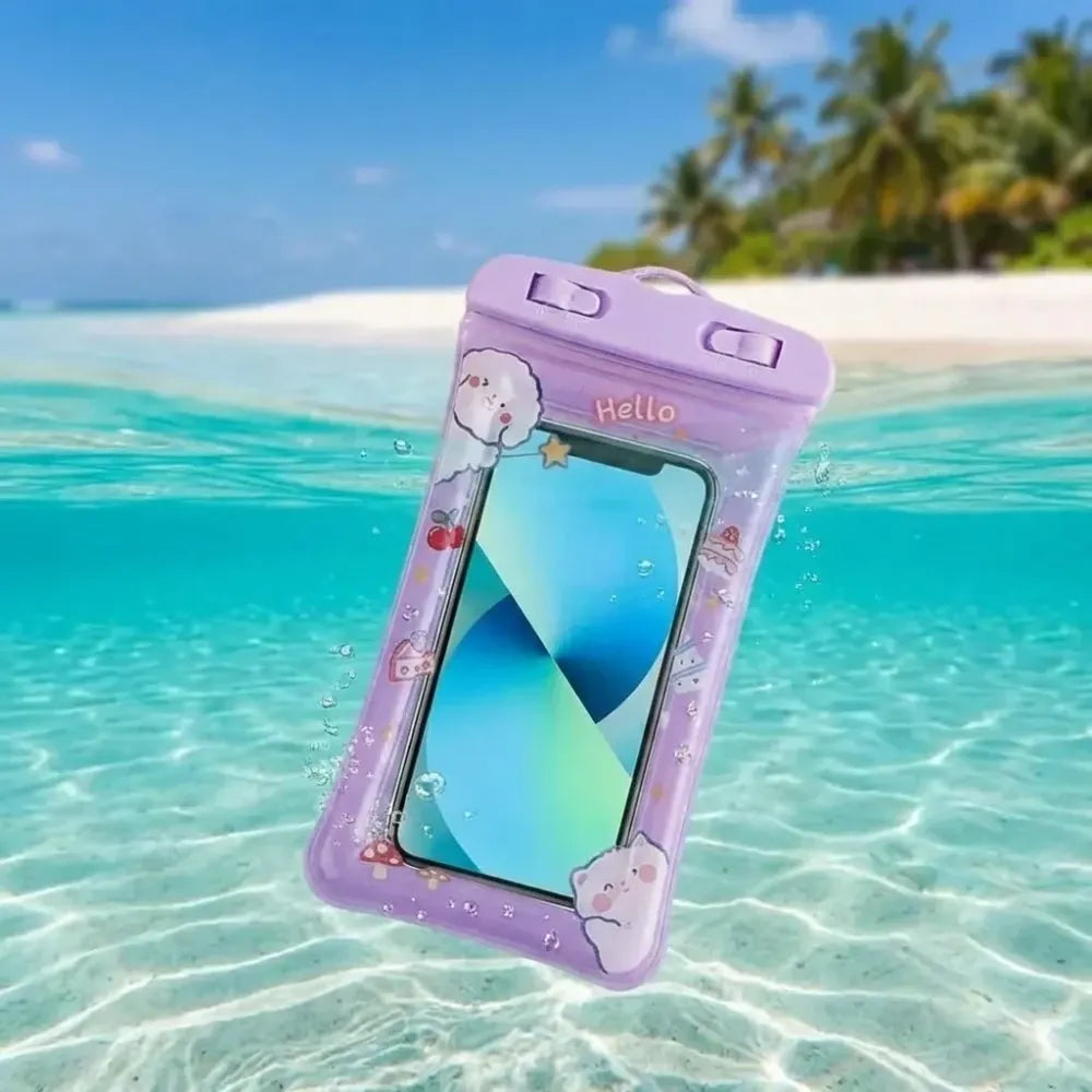 Cartoon waterproof phone pouch