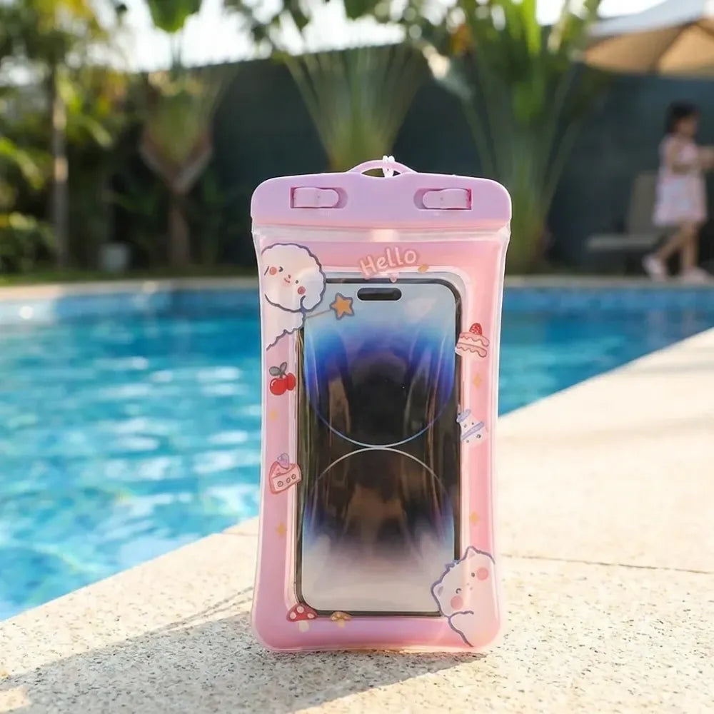 Cartoon waterproof phone pouch
