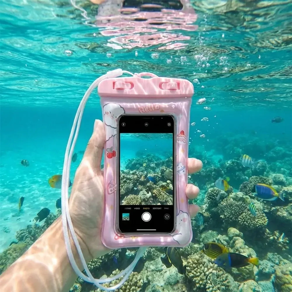 Cartoon waterproof phone pouch