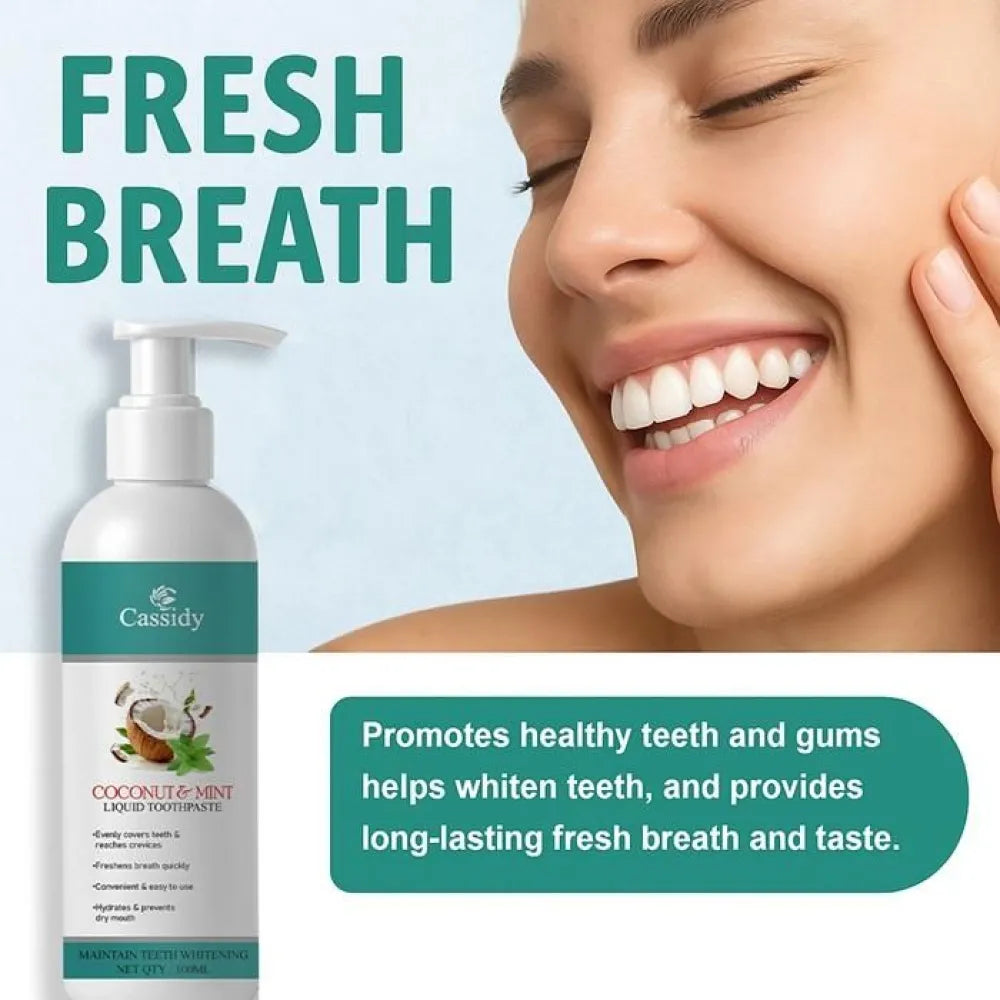 Cassidy coconut & mint liquid toothpaste 100ml (pack of 2)