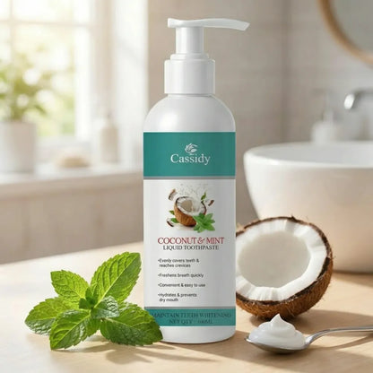 Cassidy coconut & mint liquid toothpaste 100ml (pack of 2)