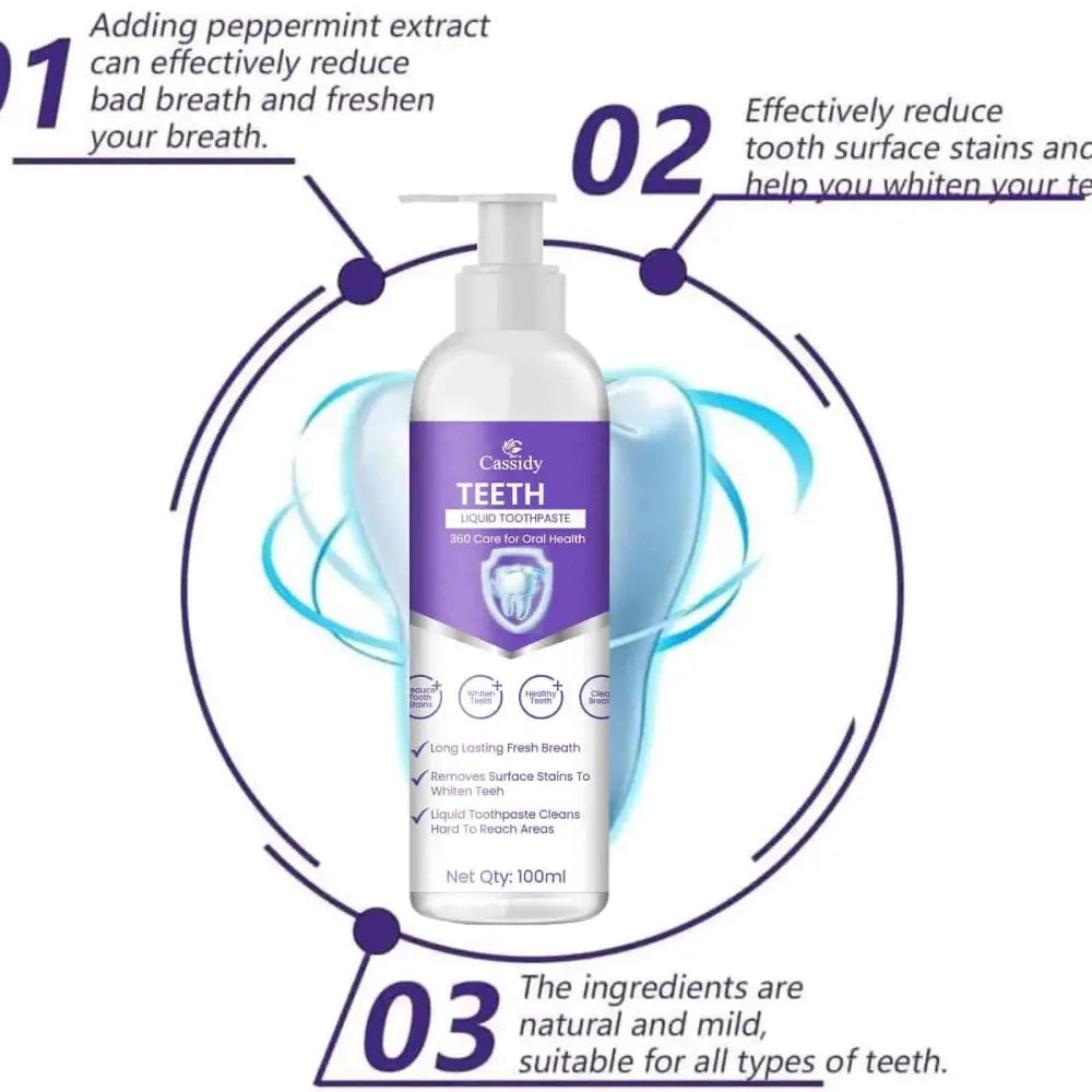 Cassidy teeth liquid toothpaste – 200ml (pack of 2)
