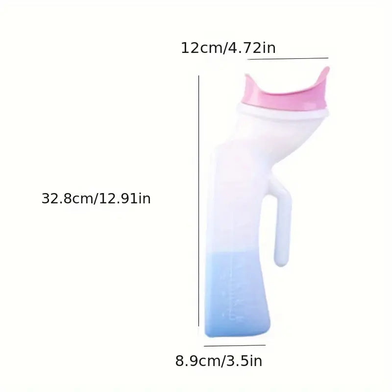 Spill-proof portable female urina