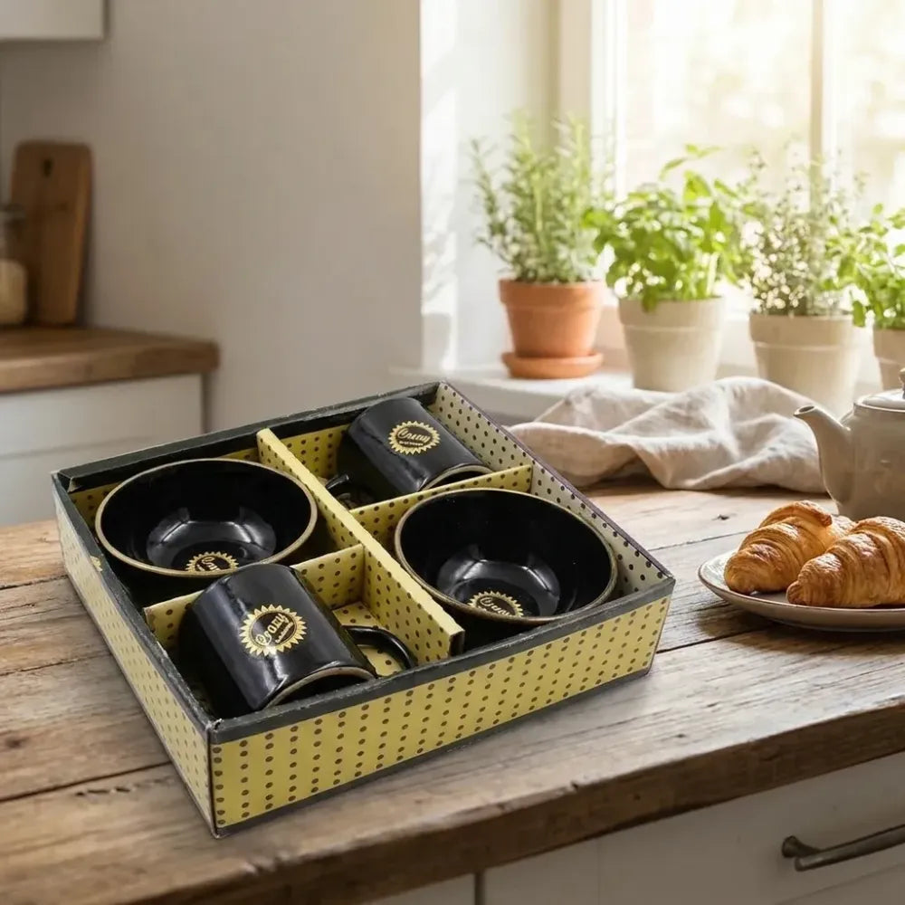Ceramic tea cup & bowl set - home kitchen