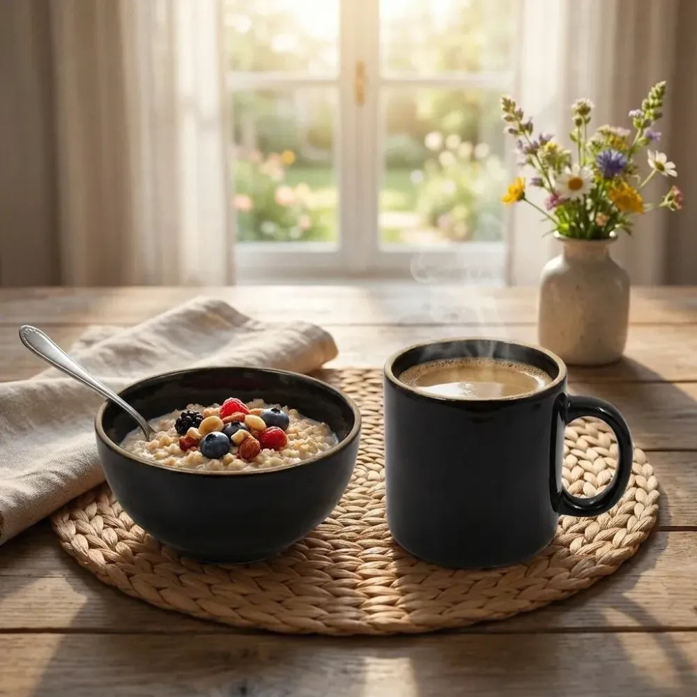 Ceramic tea cup & bowl set - home kitchen