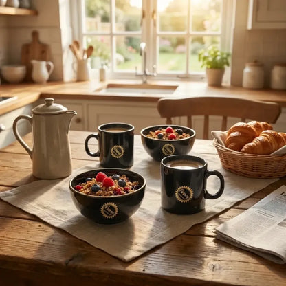 Ceramic tea cup & bowl set - home kitchen