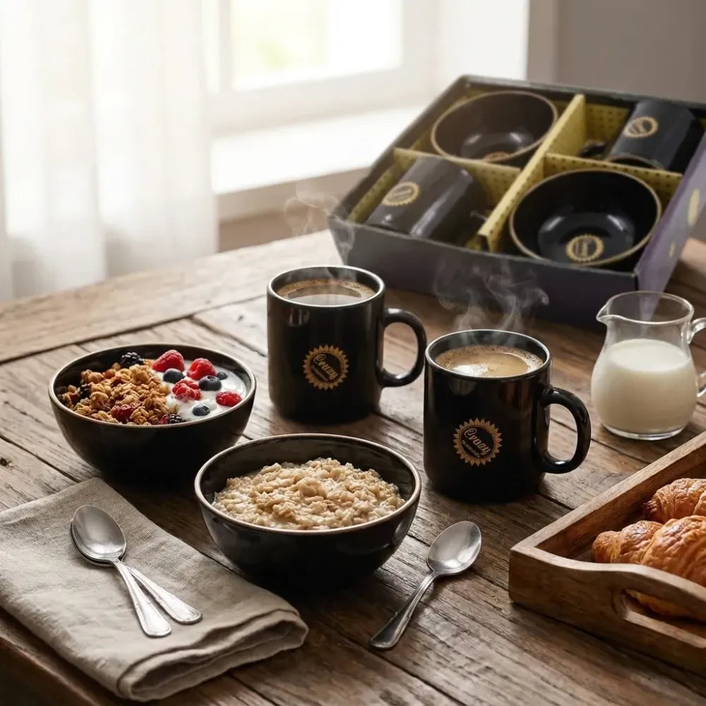 Ceramic tea cup & bowl set - home kitchen