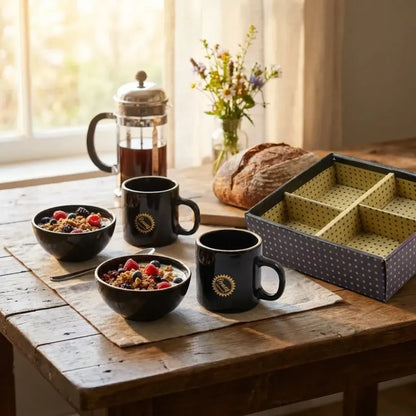 Ceramic tea cup & bowl set - home kitchen