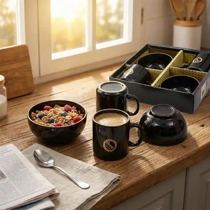 Ceramic tea cup & bowl set - home kitchen