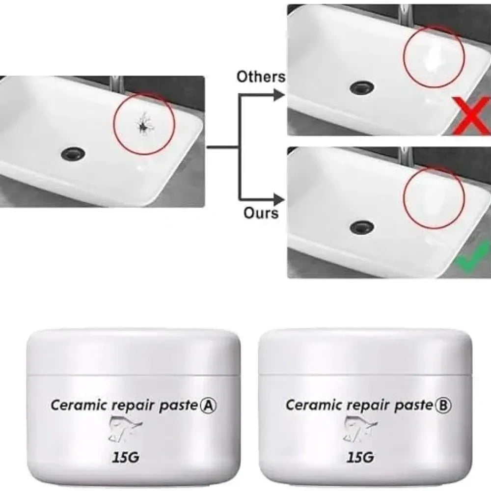 Ceramic tile repair paste (pack of 2)