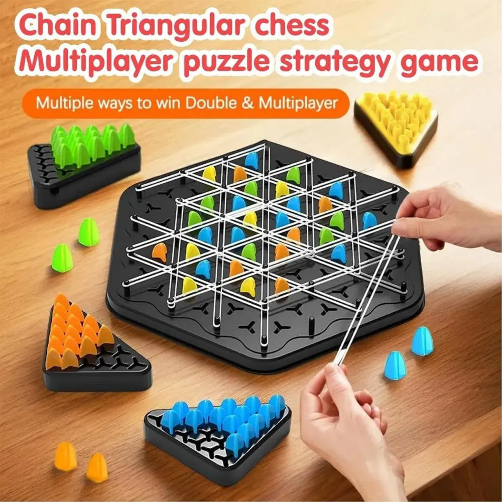 Chain triangle chess game