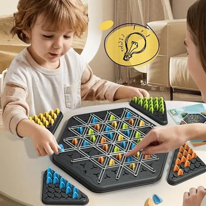Chain triangle chess game