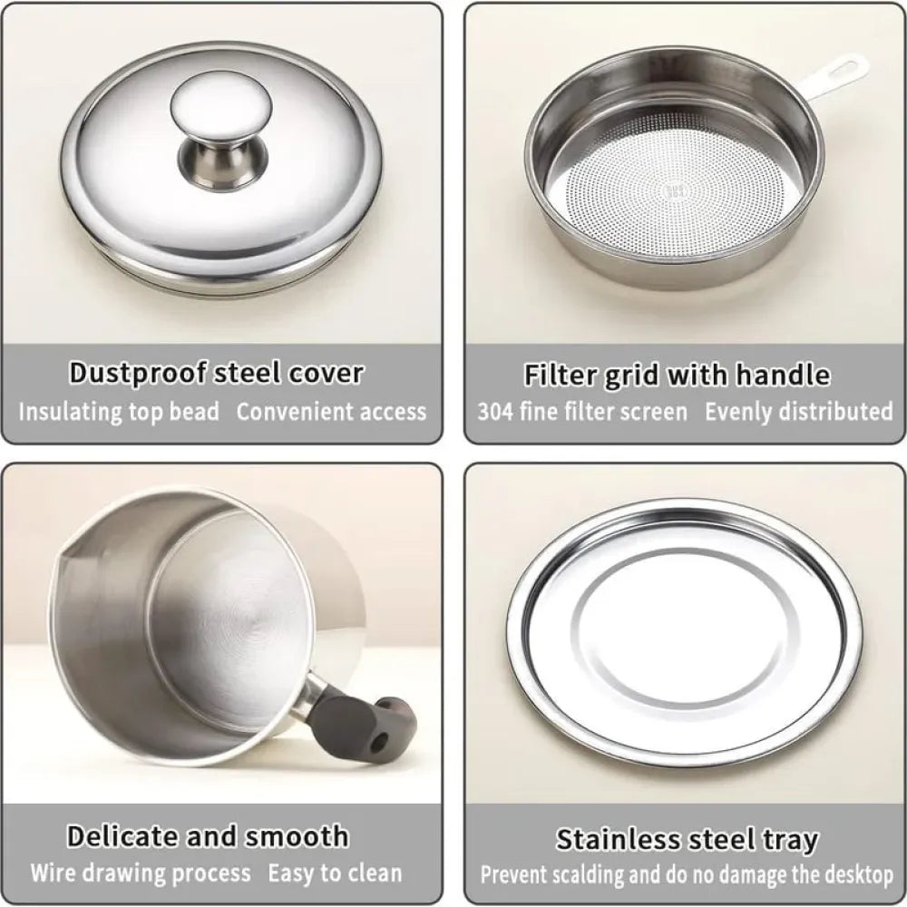 Chef’s oil filter pot
