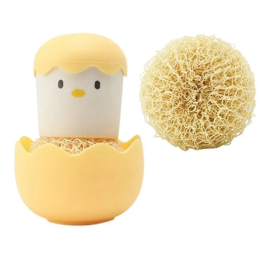 Chicken pot washing brush
