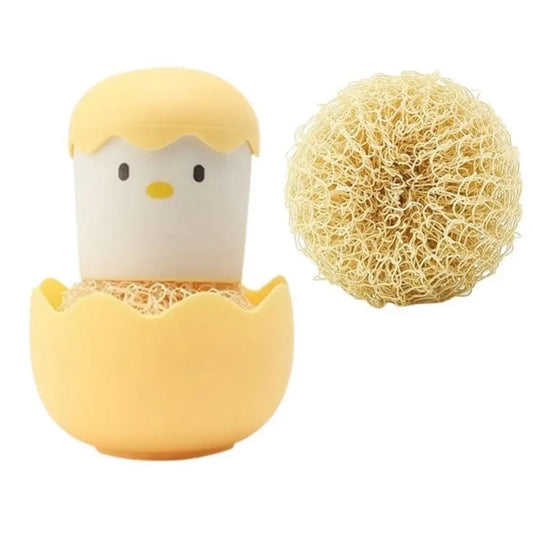 Chicken pot washing brush
