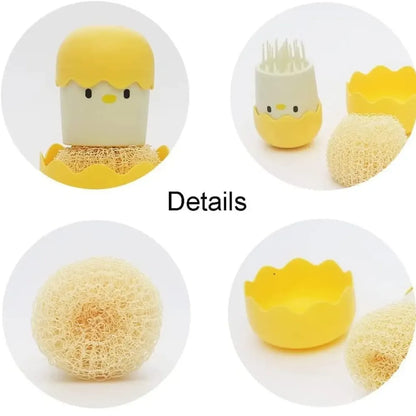 Chicken pot washing brush