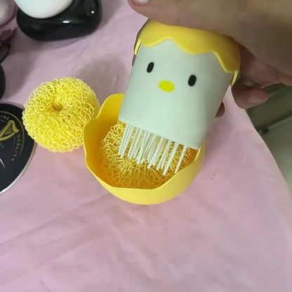 Chicken pot washing brush