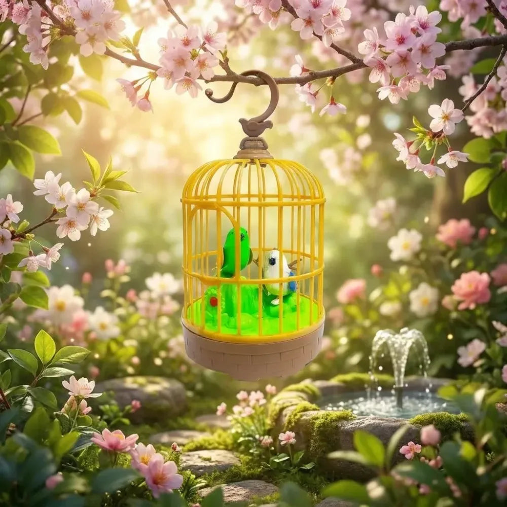 Chirping bird cage toy - toys