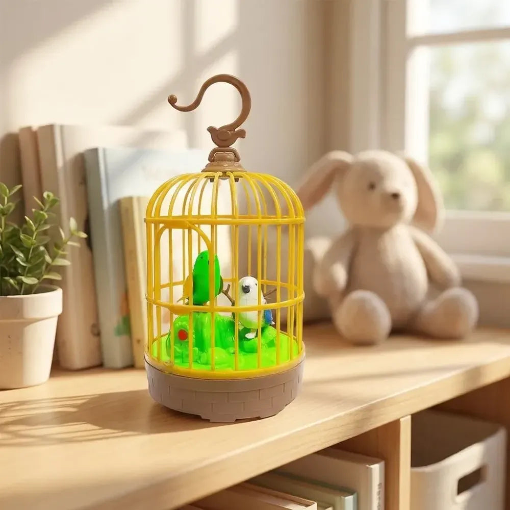 Chirping bird cage toy - toys
