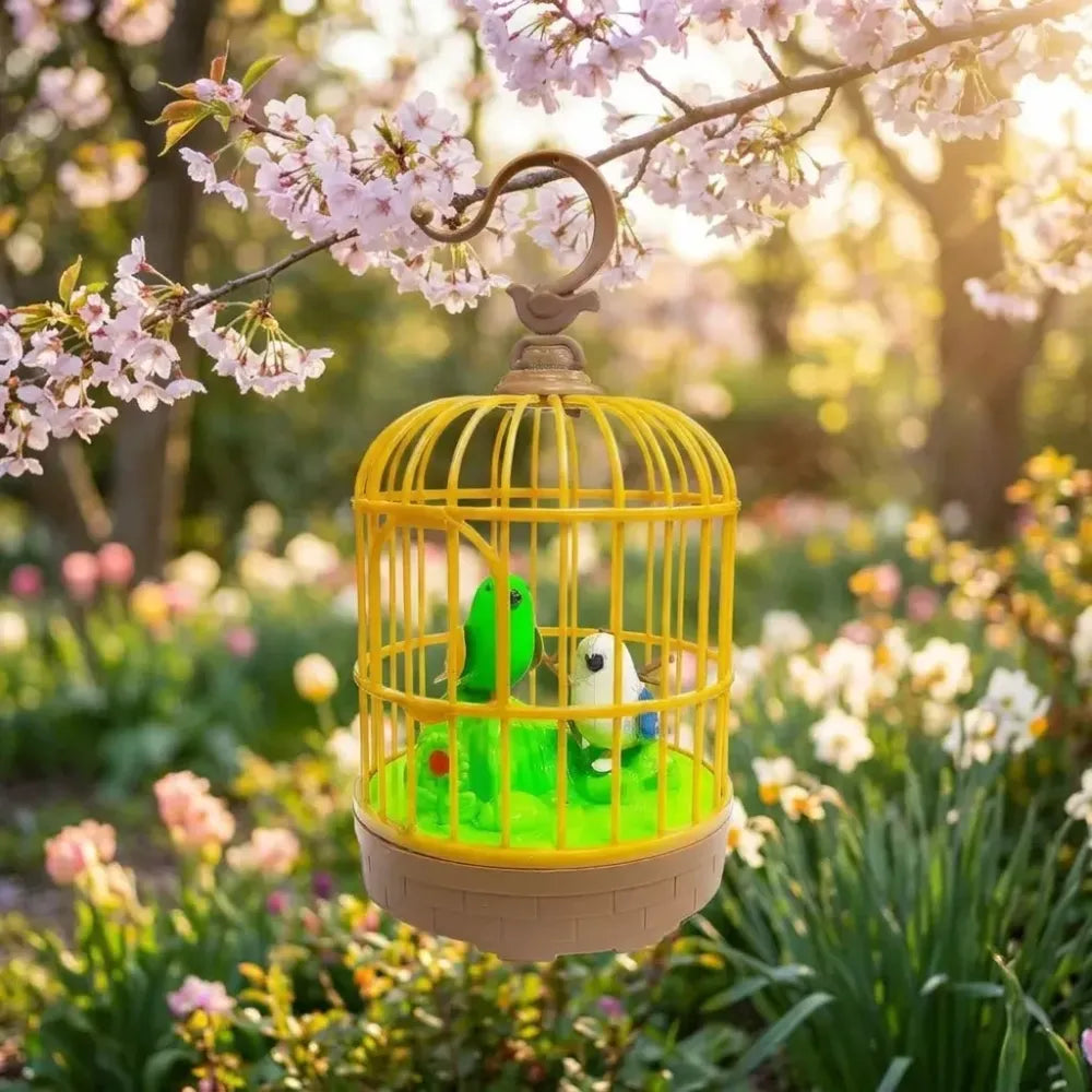 Chirping bird cage toy - toys