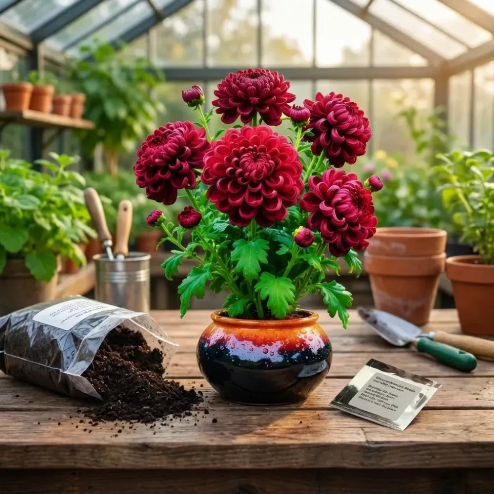 Chrysanthemum seeds + potmix combo