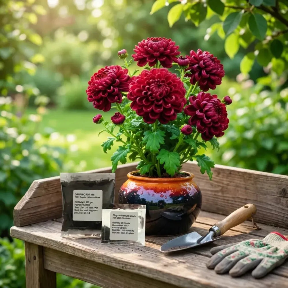 Chrysanthemum seeds + potmix combo
