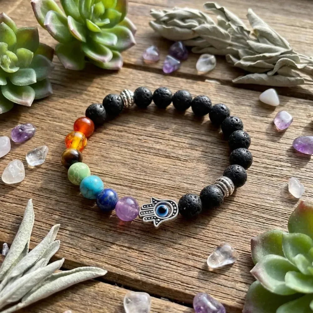 Classic 7 chakra beads bracelet pack of 1
