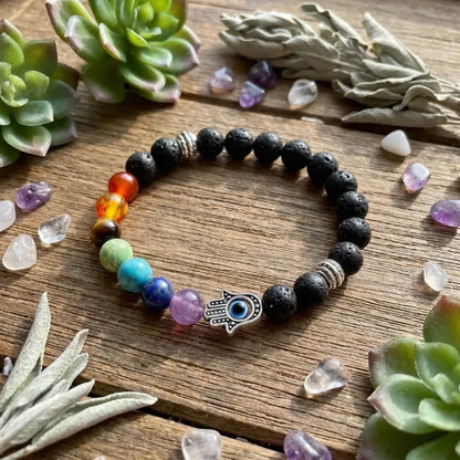 Classic 7 chakra beads bracelet pack of 1