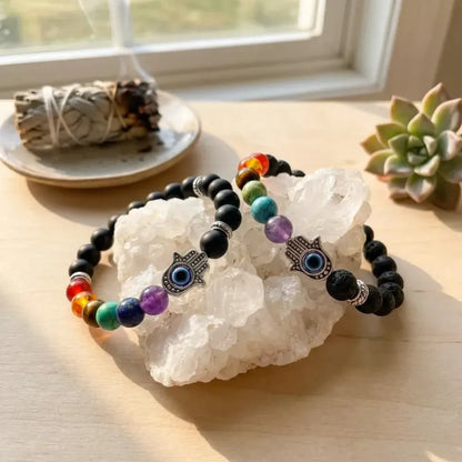 Classic 7 chakra beads bracelet pack of 1