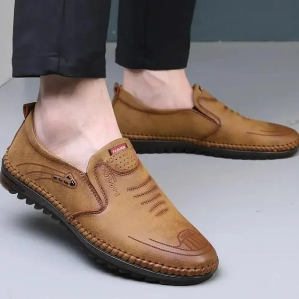 Classic brown leather shoes