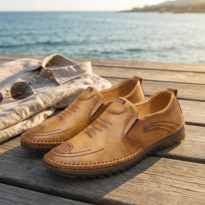 Classic brown leather shoes