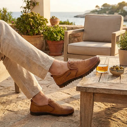 Classic brown leather shoes