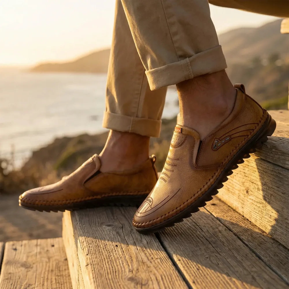 Classic brown leather shoes