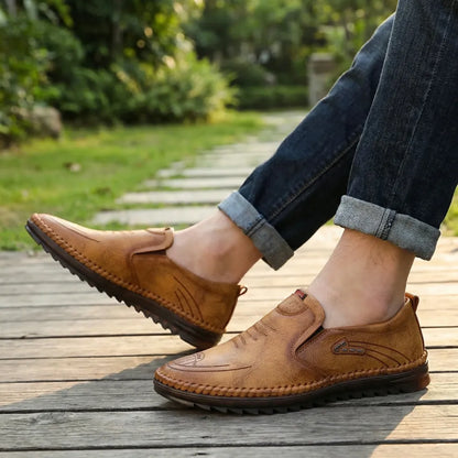 Classic brown leather shoes