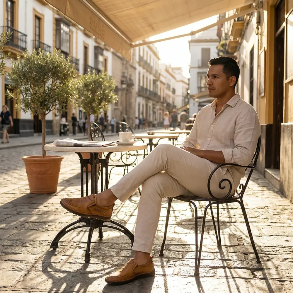 Classic brown leather shoes