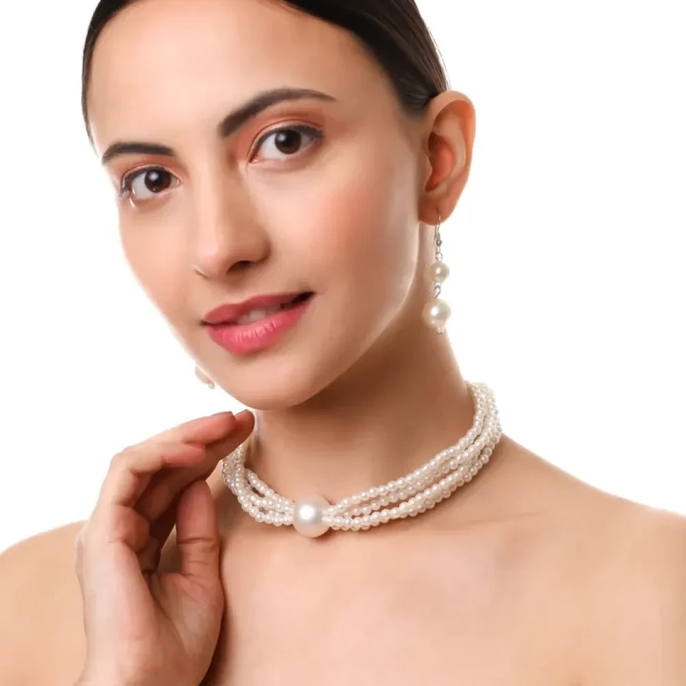 Classic pearl choker set - jeweller set