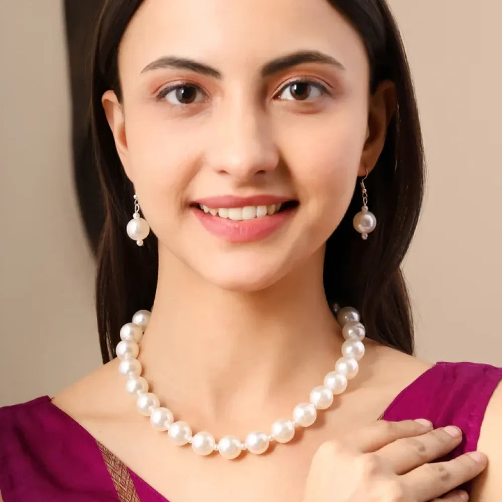 Classic pearl necklace set – 2 pcs