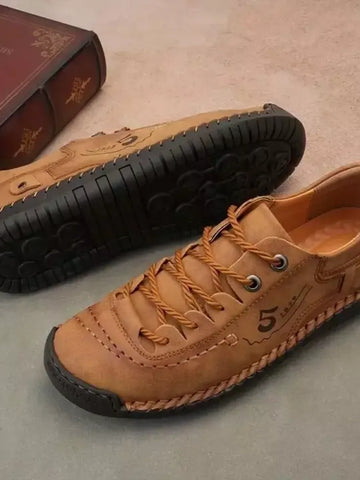 Classic Tan Leather Casual Shoes