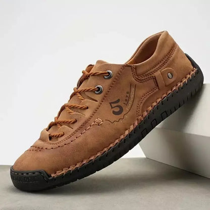 Classic tan leather casual shoes - footwear