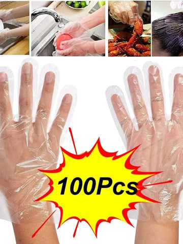 Clear Disposable Plastic Gloves