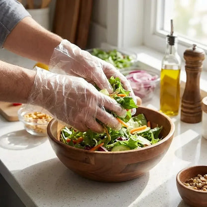 Clear disposable plastic gloves - health & beauty