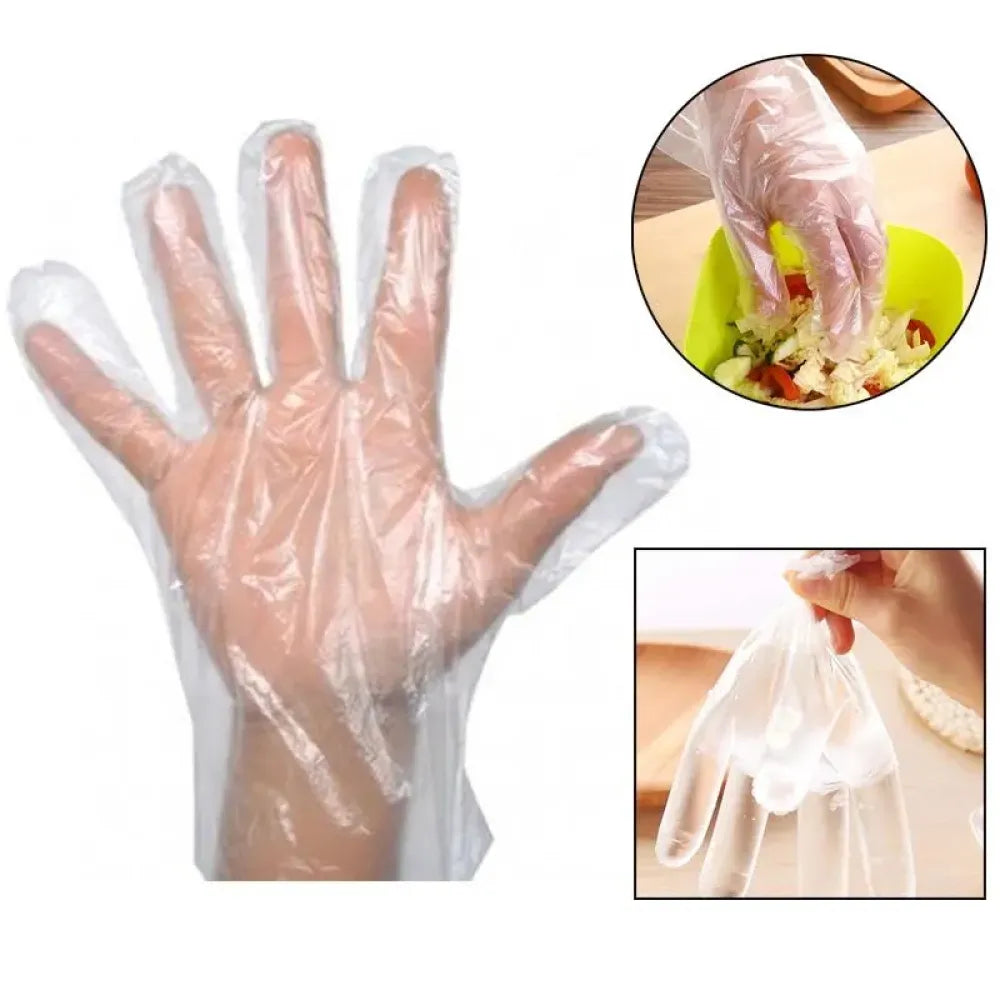 Clear disposable plastic gloves - health & beauty