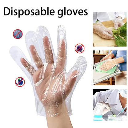 Clear disposable plastic gloves - health & beauty