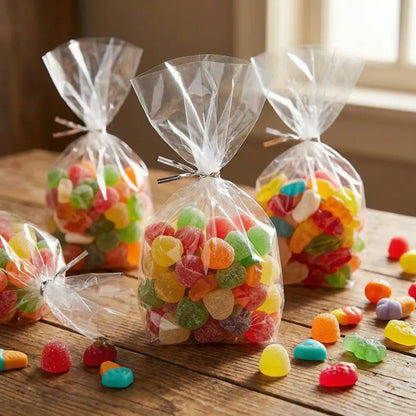 Clear flat treat bags - home & kitchen