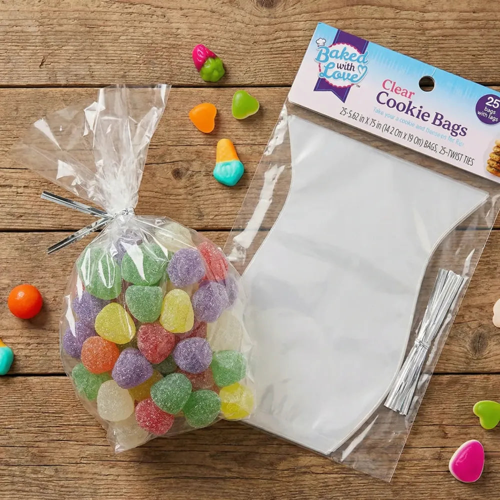 Clear flat treat bags - home & kitchen
