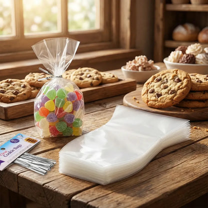Clear flat treat bags - home & kitchen